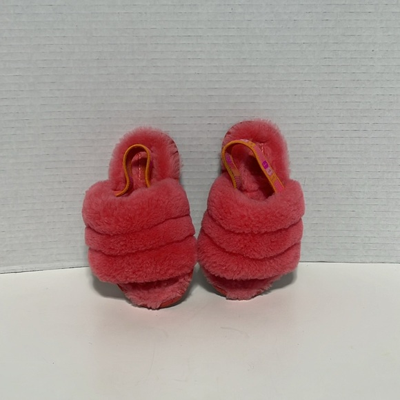 UGG Kids Fluff Yeah Slide Girls Shoes Strawberry Sorbet Multi - Picture 6 of 10